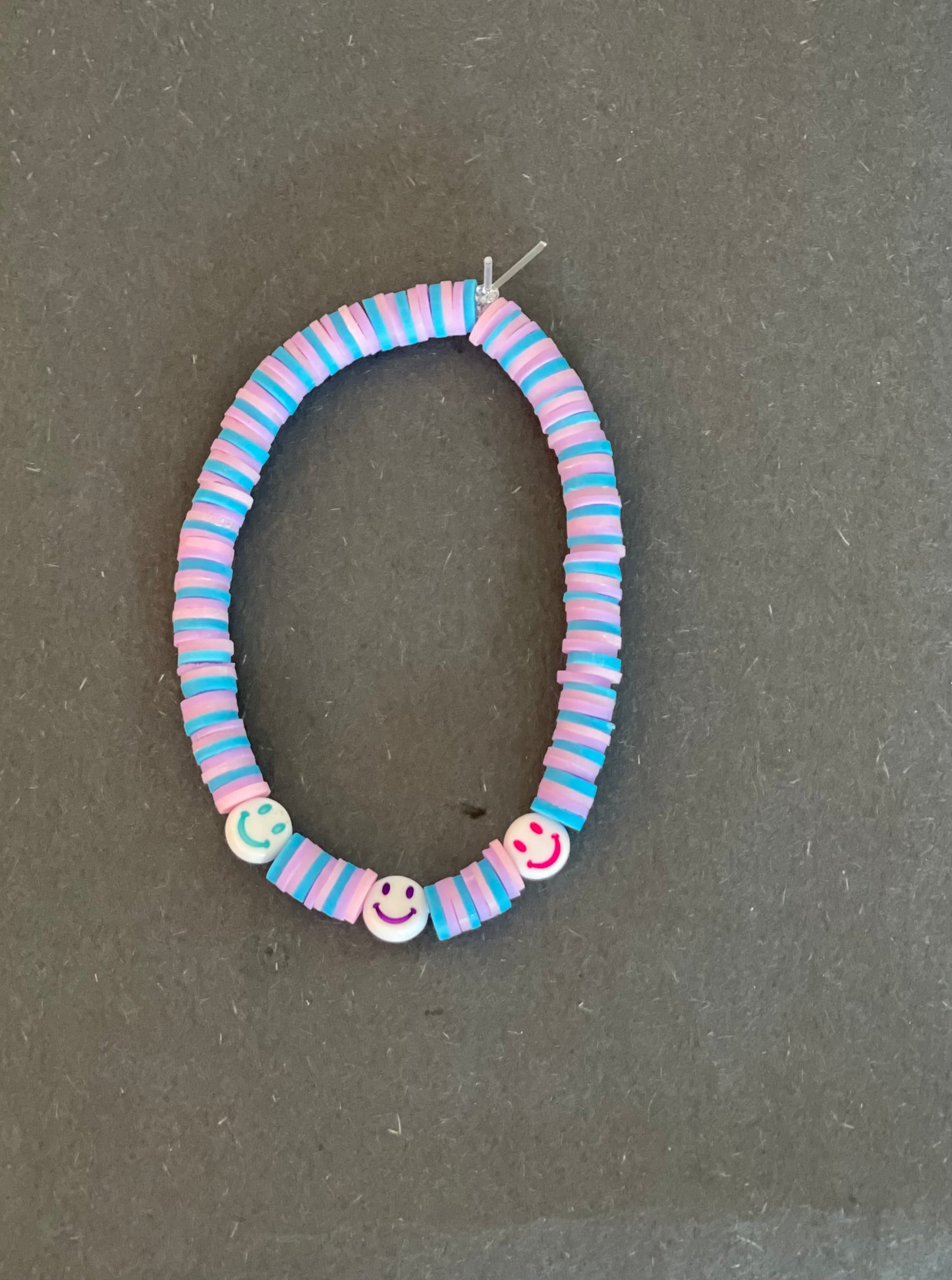 The Pink/Purple & Blue Smiley Bracelet