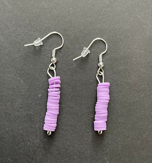 The Straight Up Purple Earrings