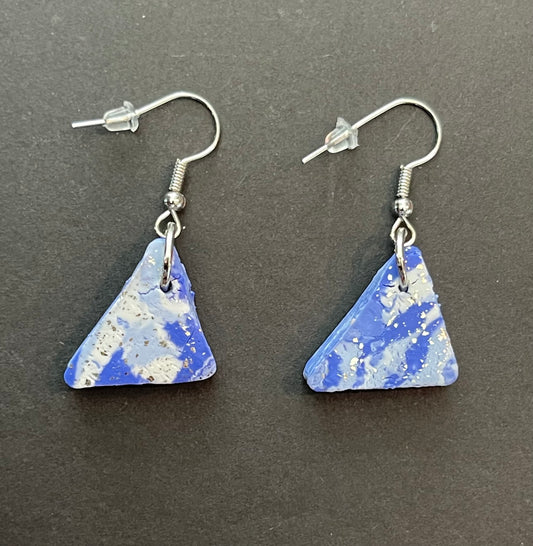 The Lavender Triangle Clay Earrings