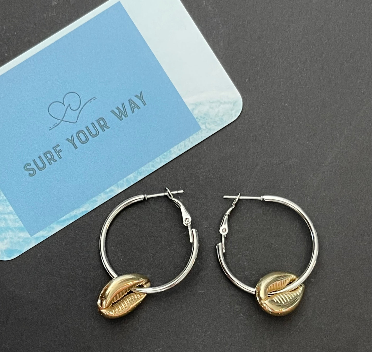 The Silver & Gold Shell Earrings