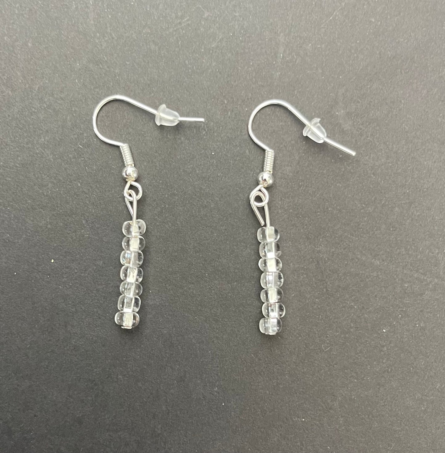 The Tiny Clear Bead Earrings
