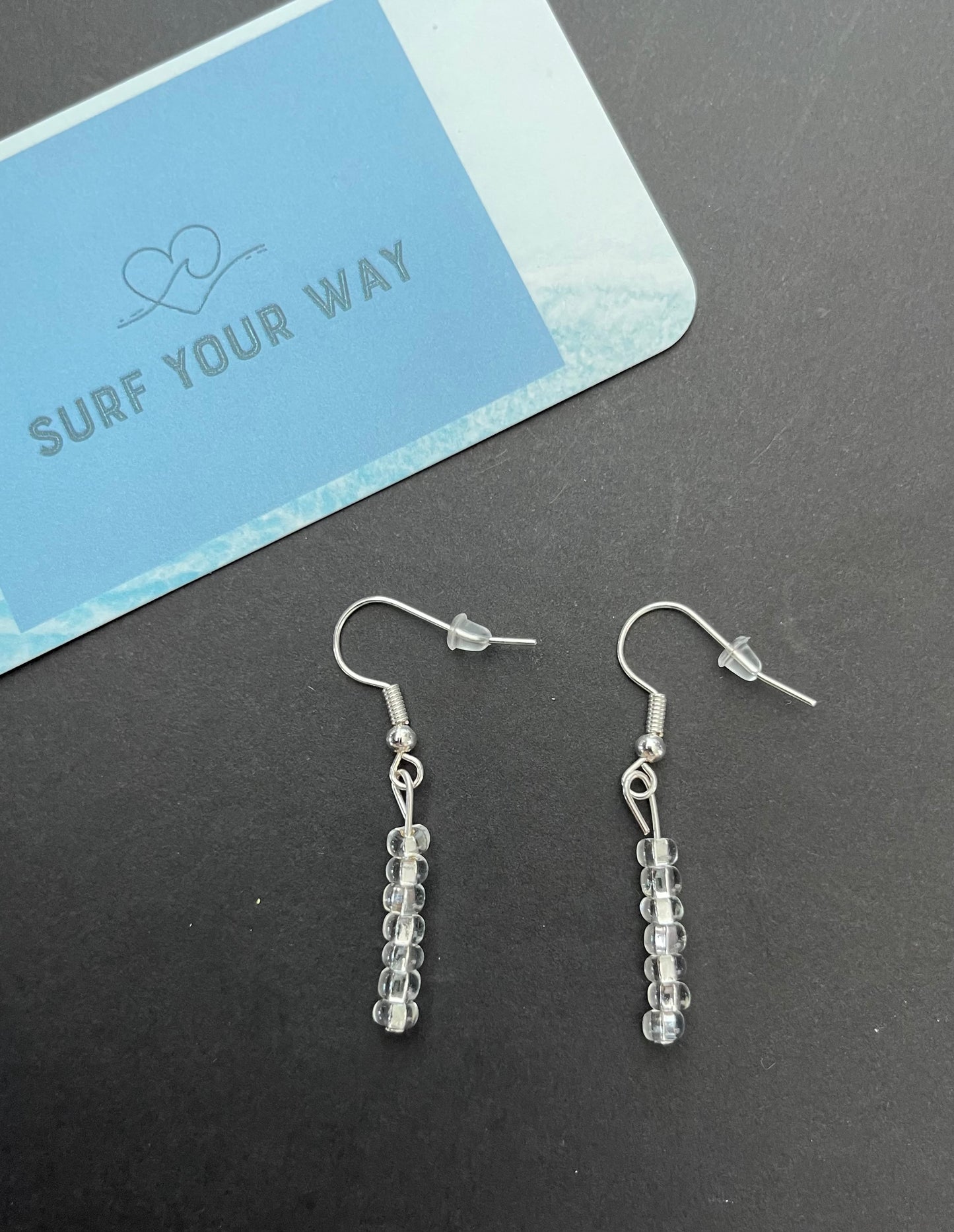 The Tiny Clear Bead Earrings