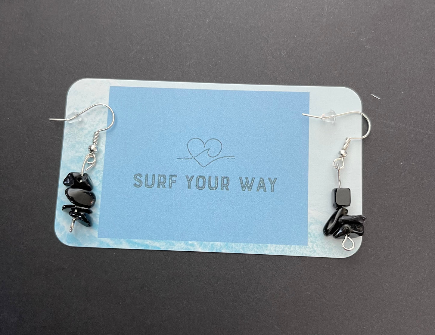 The Black Obsidian Earrings