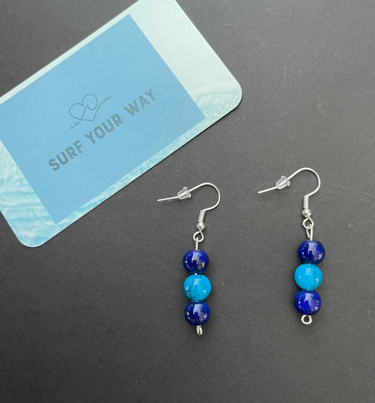 The Two Toned Blue Earrings