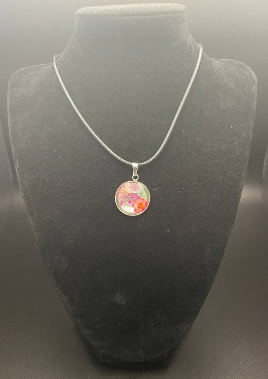 The In Pink & Yellow in Bloom Pendant Necklace