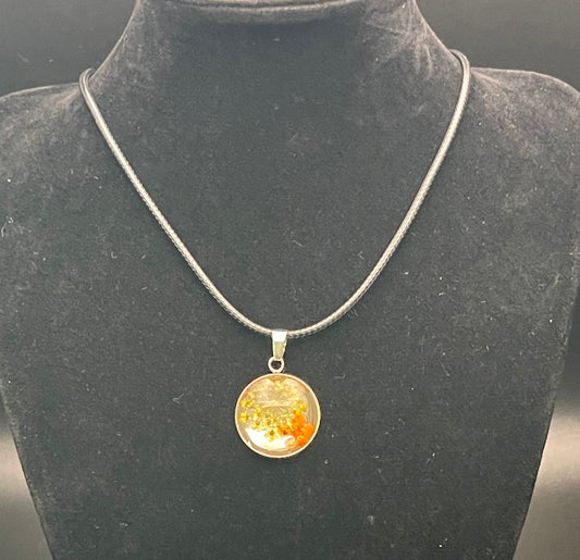 The Yellow & Orange in Bloom Pendant Necklace