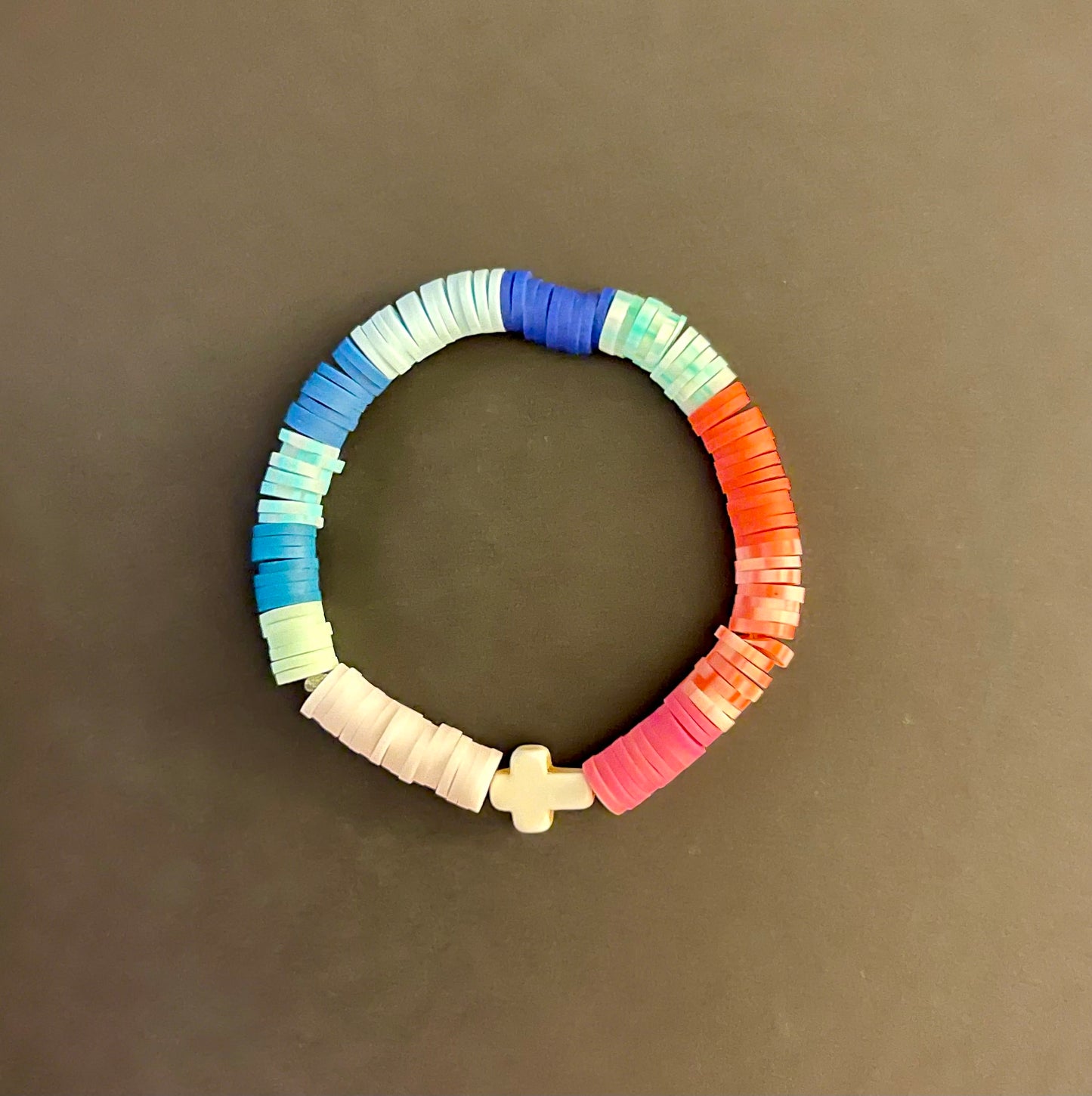 Rainbow Cross Bracelet